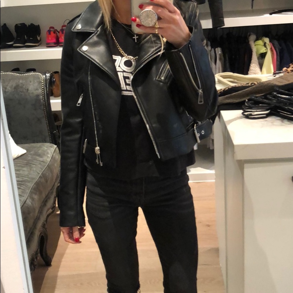 Zara faux leather jacket